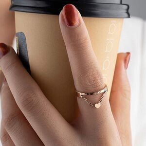NEW Rose Gold Sweet Heart Diamond Ring